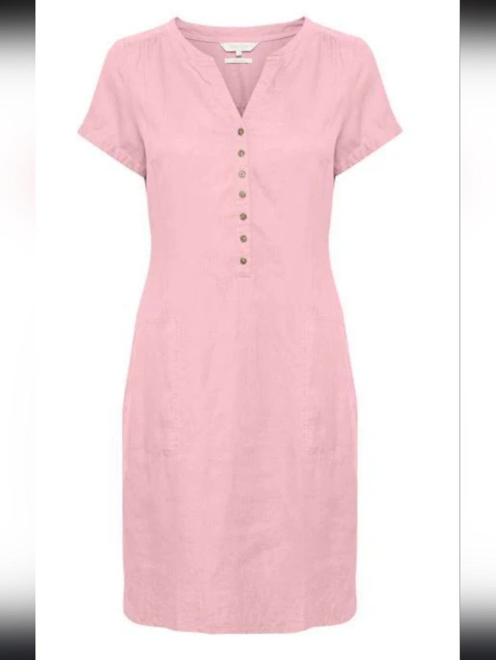 Part Two Aminas linen dress in Fresh pink